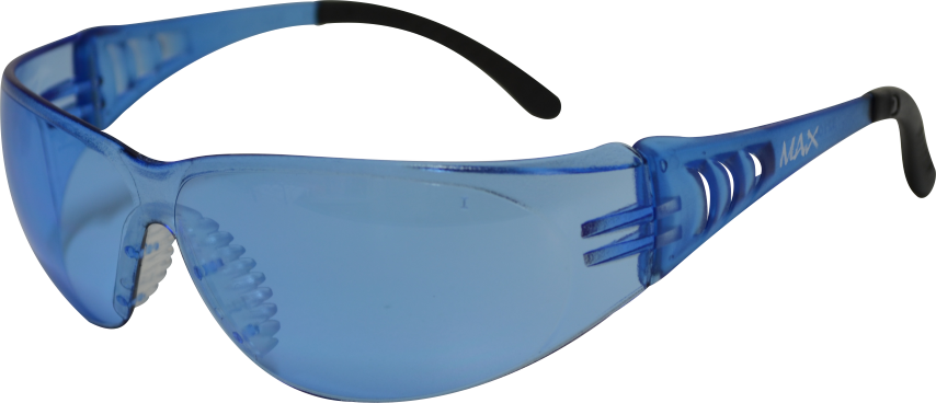 MAXISAFE SAFETY GLASSES DALLAS BLUE LENS ANTI-FOG 